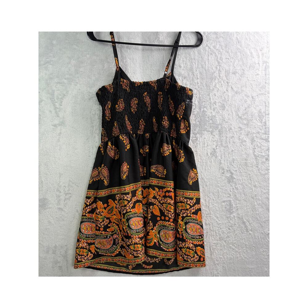American Rag CIE Black Paisley Boho Sleeveless Mini Dress - Size L - Picture 9 of 9